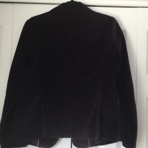Talbots Petite, purple, velvet blazer, Size 10P - Picture 4 of 4